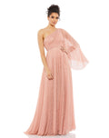 One-Shoulder Bell Sleeve Lace Gown - Www.Shopthatapp.ca