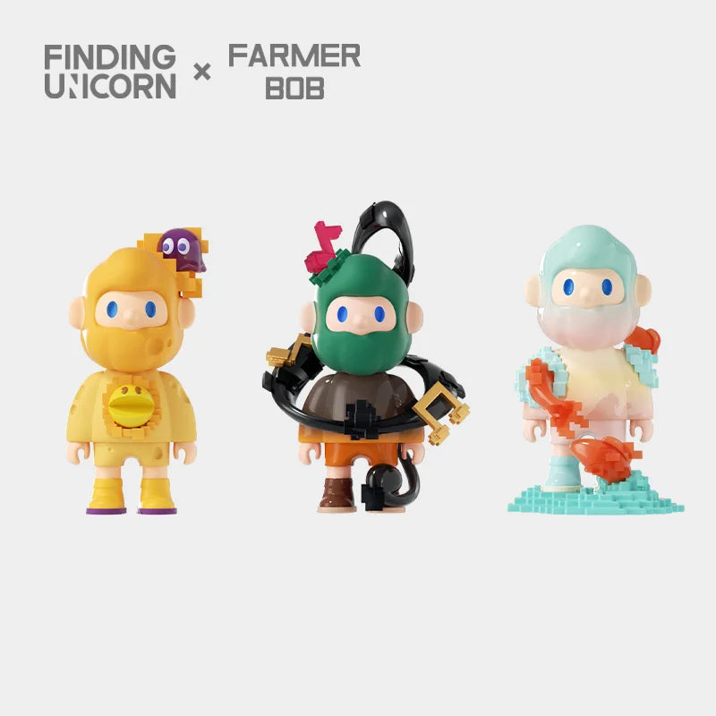 Farmer Bob Next Generation Pixel Universe Blind Box Series by Finding Unicorn - Www.Shopthatapp.ca