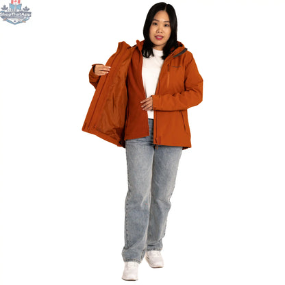 Northern Sun 3-in-1 winter jacket with waterproof outer shell and insulated inner layer, versatile for all weather conditions.