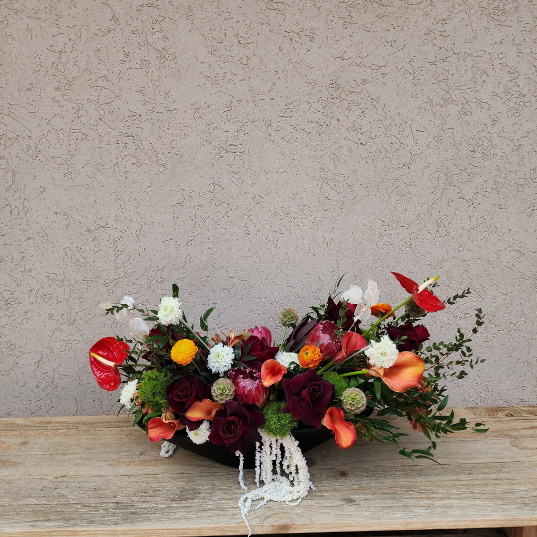 Luxury Fresh Floral Arrangement — XL Ceramic Vase, Custom & Long‑Lasting for Events & Offices