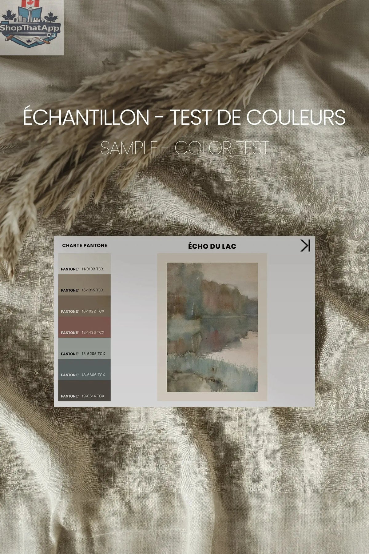 ÉCHO DU LAC toile étirée - Oeuvre sur toile étirée élégante pour votre décoration intérieure - Shopthatapp.ca