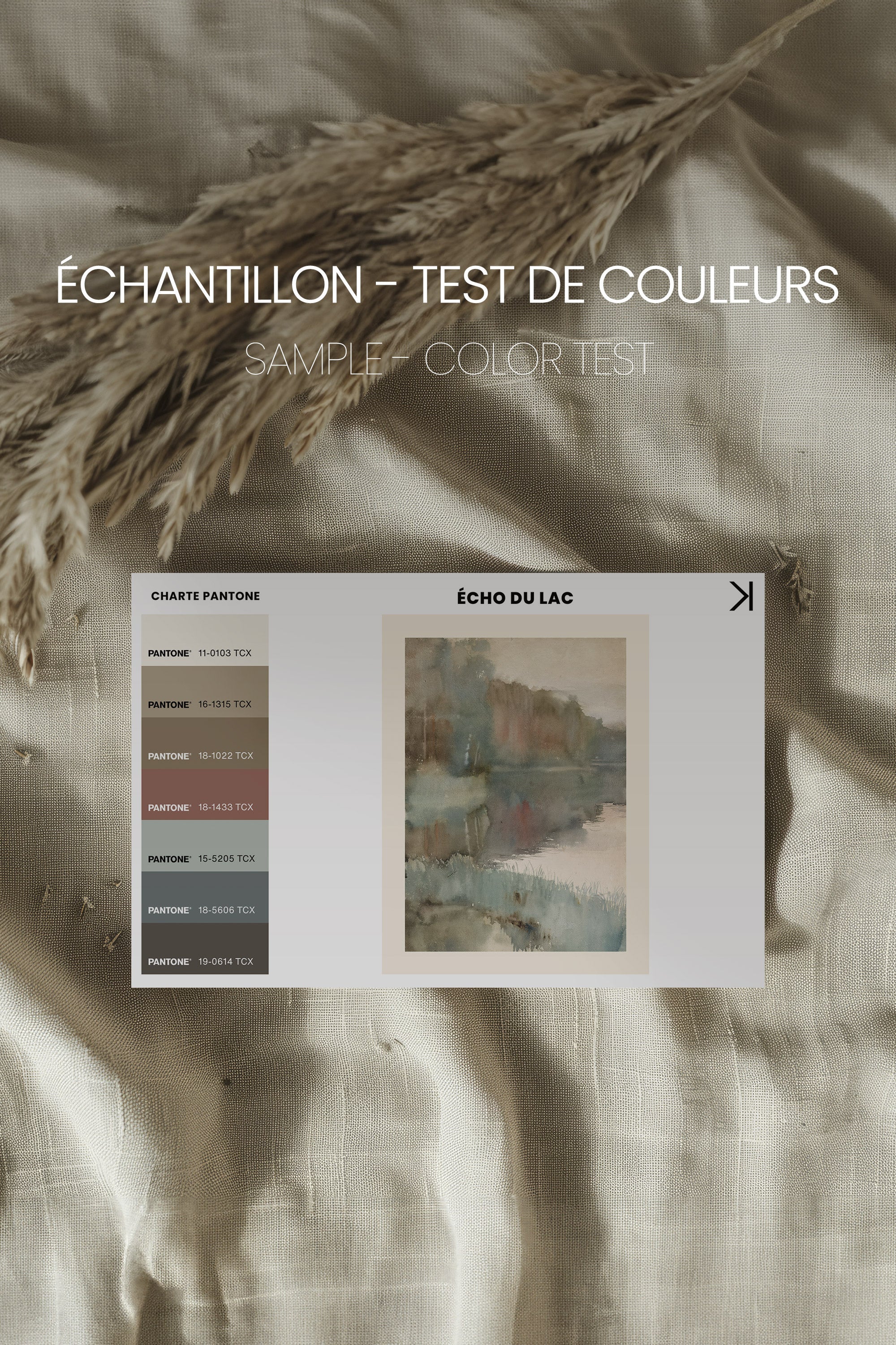 ÉCHO DU LAC toile étirée - Oeuvre sur toile étirée élégante pour votre décoration intérieure