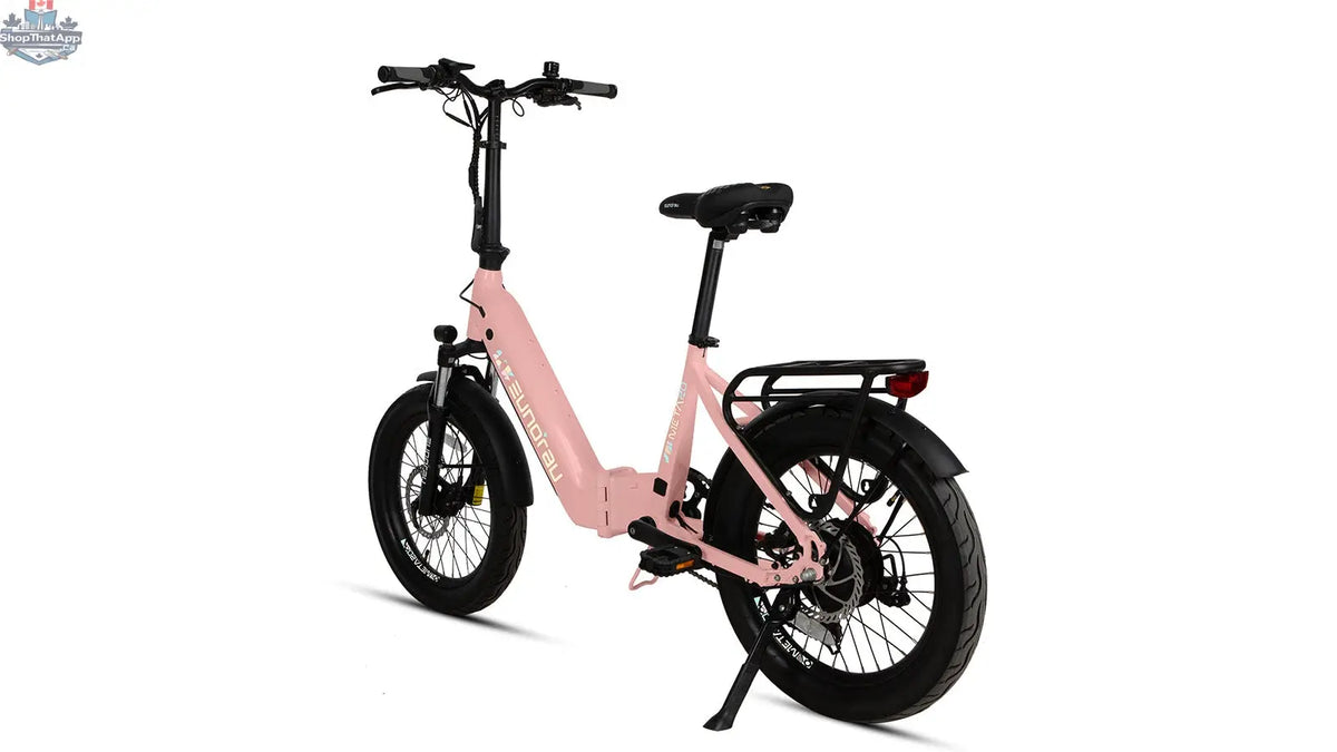 E-Vélo EUNORAU QUEBEC META20 1.0 electric bicycle with sleek frame, handlebars, and display panel for gaming and commuting.