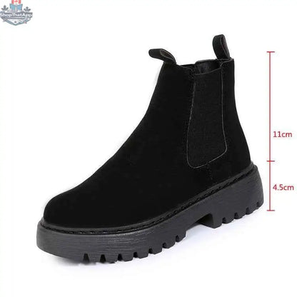 Women's Fashion Ankle Boots – Classic PU Leather Martin Boots with Casual Style - Shopthatapp.ca