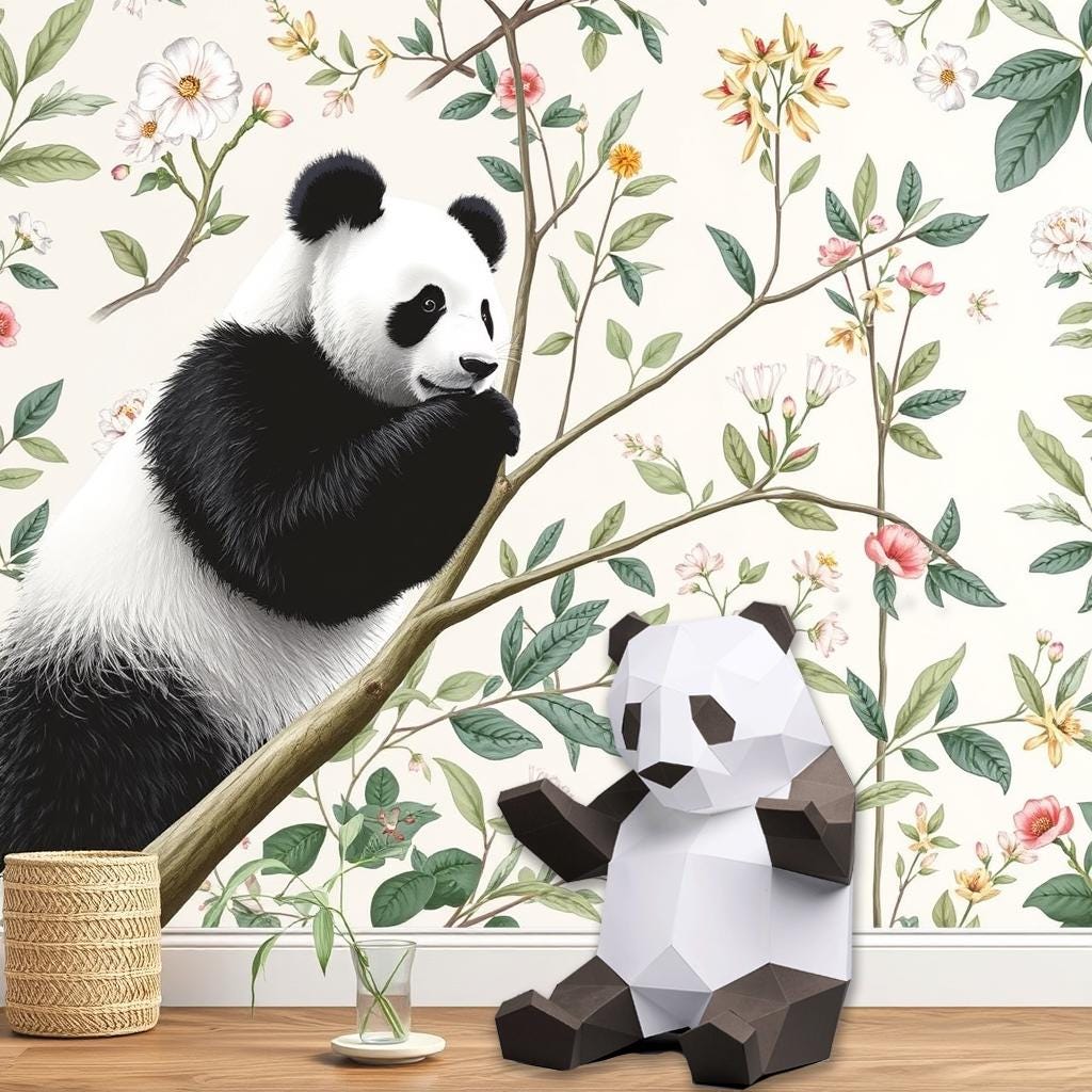 DIY Panda 3D Origami paper model Kit - Www.Shopthatapp.ca