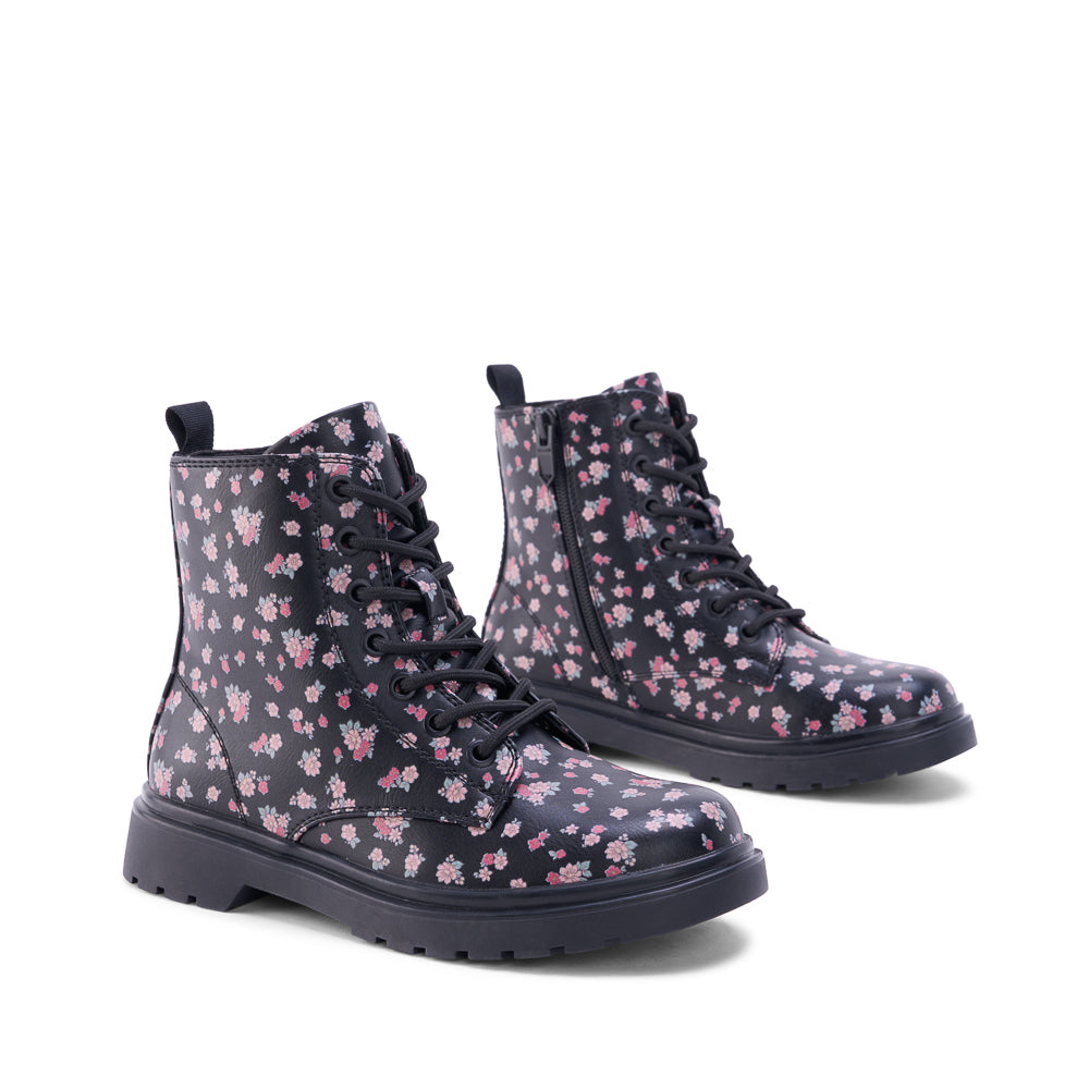 MELODY JR FLORAL-Junior Kids Fashion Light Boots-www.Shopthatapp.ca-Yellow Shoes