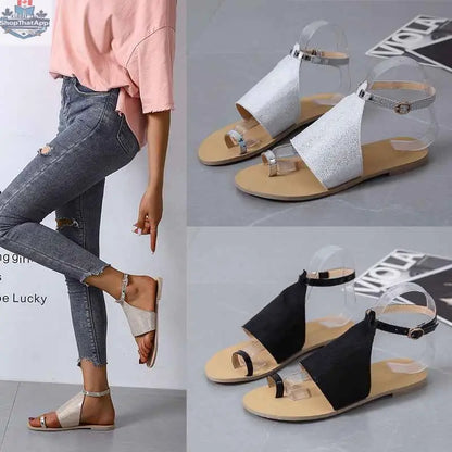 AURABAGS SHOP mid buckle beach shoes with adjustable strap and open-toe design, suitable for beach and casual wear.