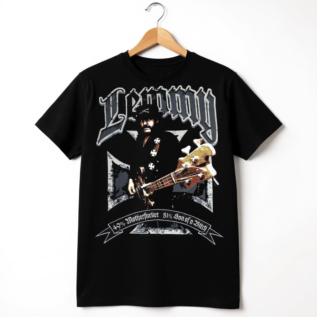 Lemmy Iron Cross Black T-Shirt - Www.Shopthatapp.ca