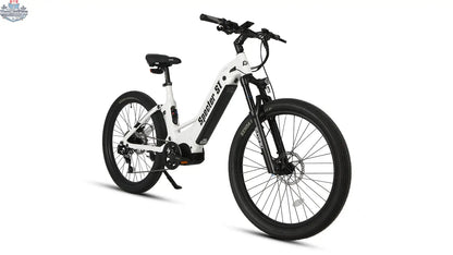 E-Vélo EUNORAU QUEBEC SPECTER-ST 2.0 electric bicycle with sleek frame and handlebars, ready for riding.