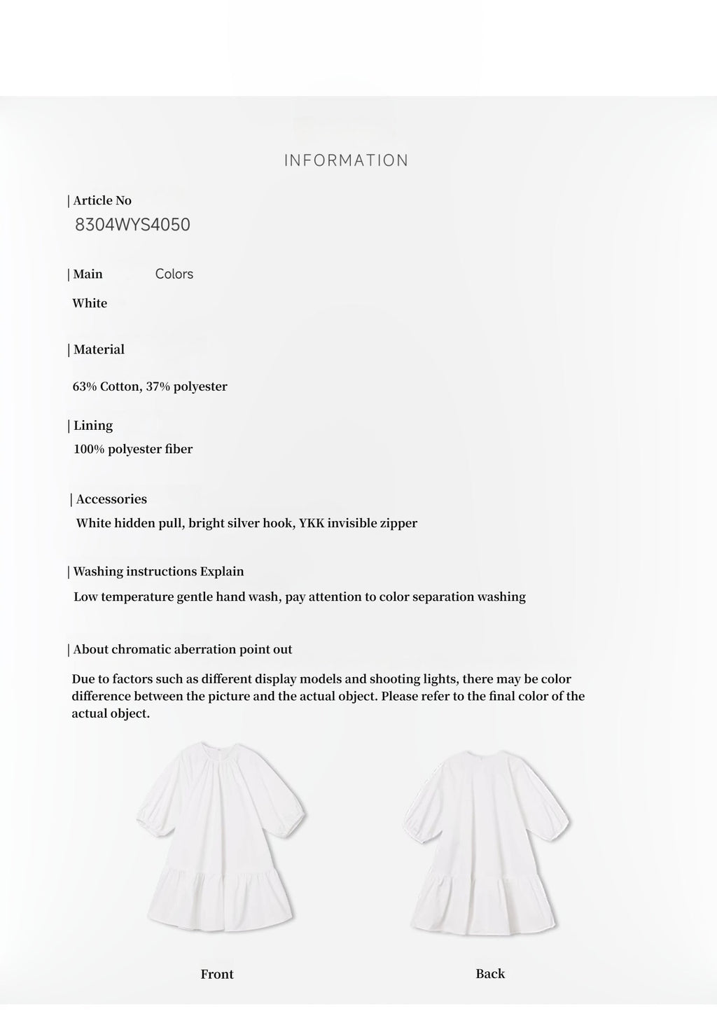 Dream Island Hepburn Style White Puff Sleeve Dress - High-End Temperament Dress for Women