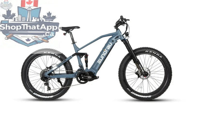 E-Vélo EUNORAU QUEBEC SPECTER-S 3.0 Hunter X9 electric bicycle with sleek frame and advanced components, ready for tactical riding.