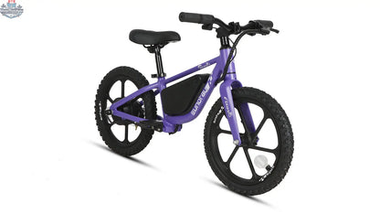 E-Vélo EUNORAU QUEBEC EKIDS16 1.0 electric bicycle with sleek frame and handlebar, ready for urban commuting.
