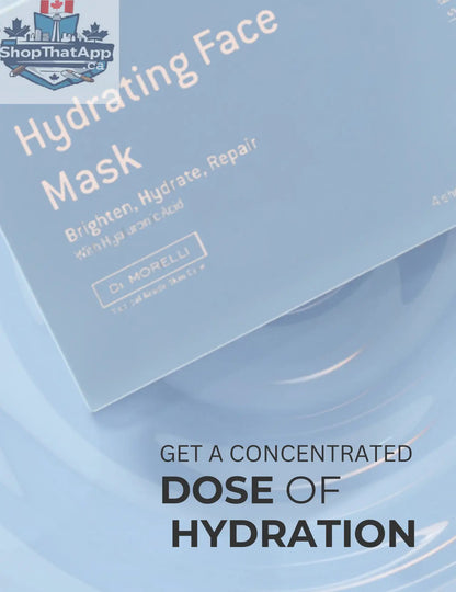 Individual Di Morelli Skin Care Hydrating Face Mask in a white jar with a blue label, showcasing the nourishing skincare product