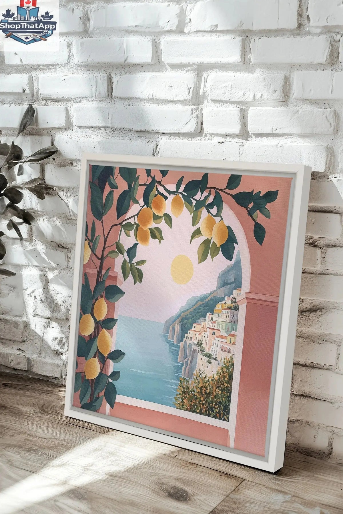 LIMONADE ROSE peinture sur toile - Oeuvre sur toile étirée - Shopthatapp.ca