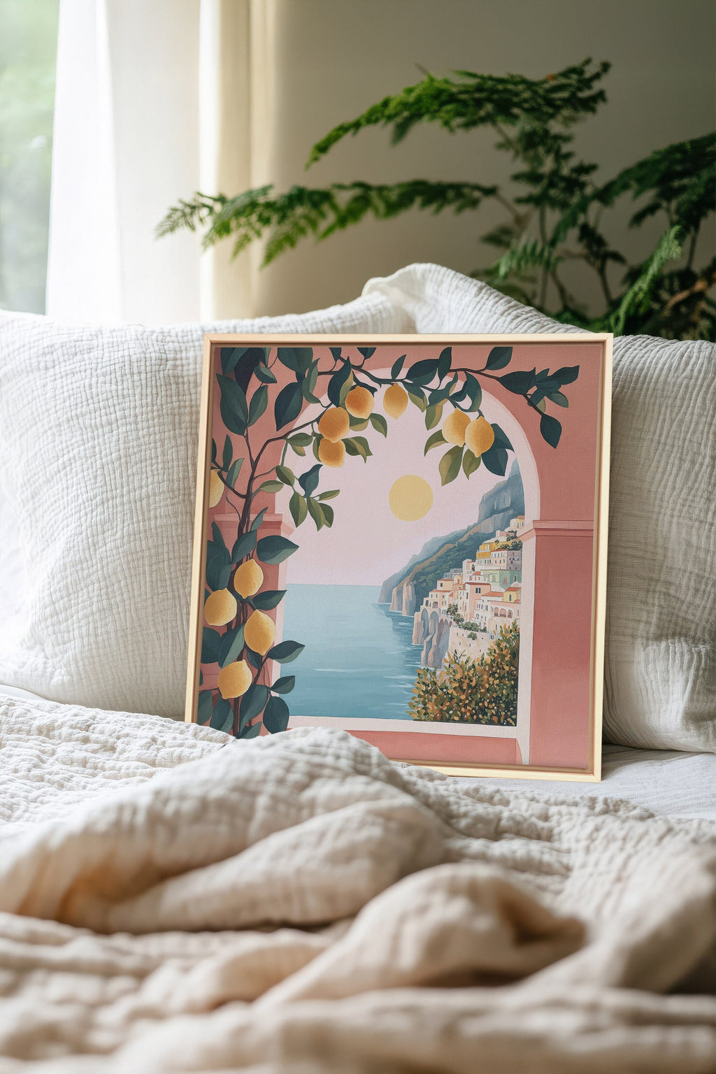 LIMONADE ROSE peinture sur toile - Oeuvre sur toile étirée