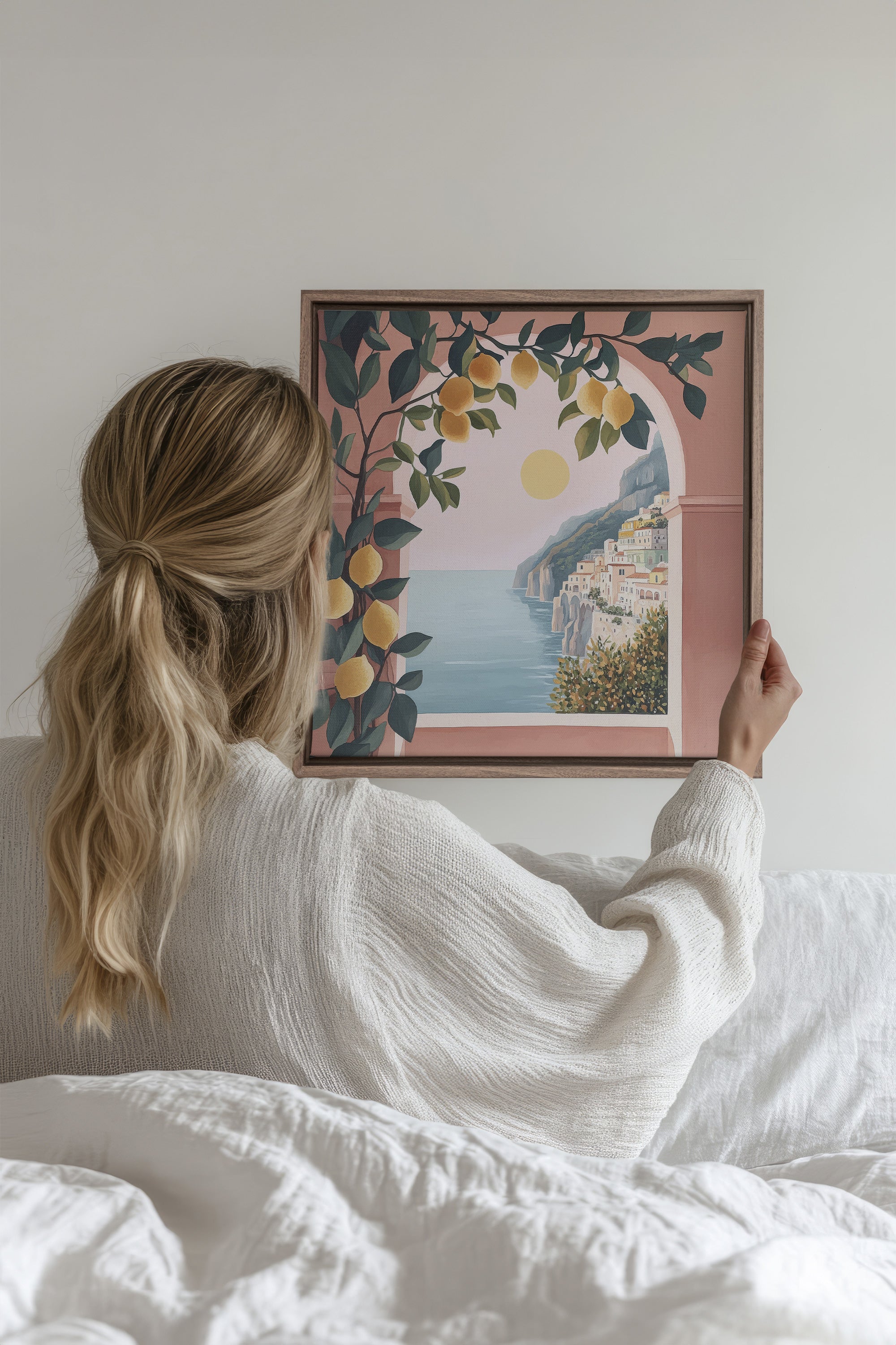 LIMONADE ROSE peinture sur toile - Oeuvre sur toile étirée