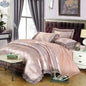 Luxurious Jacquard cotton bedding set with duvet cover and silk-satin finish bed sheet from SLOTH Nation.