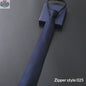 Mens Business Formal Zipper Tie With Blue Stripes - Shopthatapp.ca