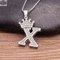 Elegant Silver Letter Pendant with Chain - Personalize Your Style - Shopthatapp.ca