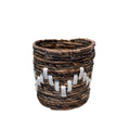 Banana Leaf Macrame Planter Basket - Eco-Friendly ZigZag Home Decor - Shopthatapp.ca