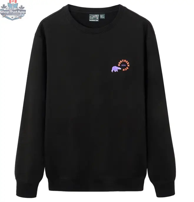 Northern Sun Everyday Crew Sweater, soft knit fabric with ribbed cuffs and collar, in a classic crewneck style.