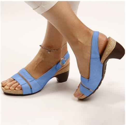 New Thick Soled One Piece Heel Women's Shoes Summer Thick Heel Platform Sandals