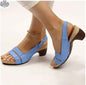 New Thick Soled One Piece Heel Women's Shoes Summer Thick Heel Platform Sandals - Shopthatapp.ca