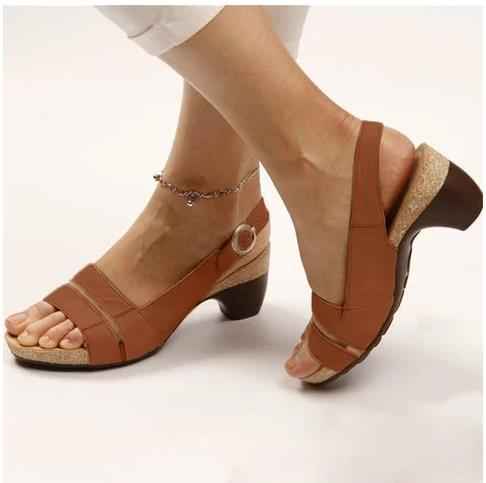 New Thick Soled One Piece Heel Women's Shoes Summer Thick Heel Platform Sandals