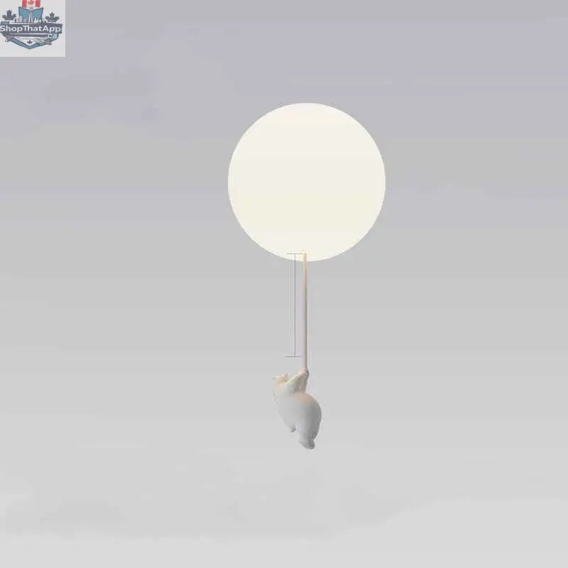 Children'S Room Balloon Lamp Cartoon Net Red Creative Aisle Balcony Restaurant Polar Bear Bedroom Ceiling Lamp - Shopthatapp.ca