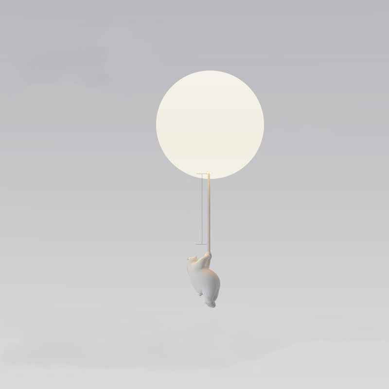 Children'S Room Balloon Lamp Cartoon Net Red Creative Aisle Balcony Restaurant Polar Bear Bedroom Ceiling Lamp