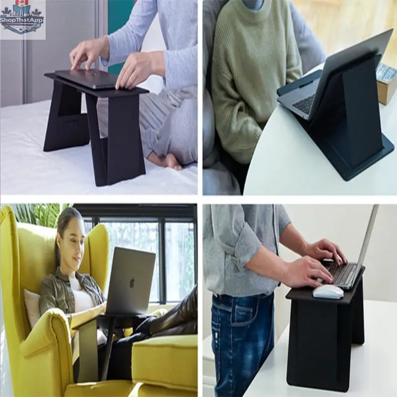 Portable Laptop Stand Foldable Support Base Notebook Stand Lapdesk Multifunctional Computer Laptop Holder Cooling Pad Riser - Shopthatapp.ca