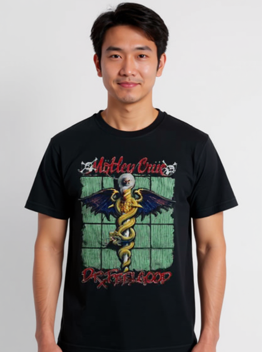 Motley Crue Dr. Feelgood Black T-Shirt - Www.Shopthatapp.ca