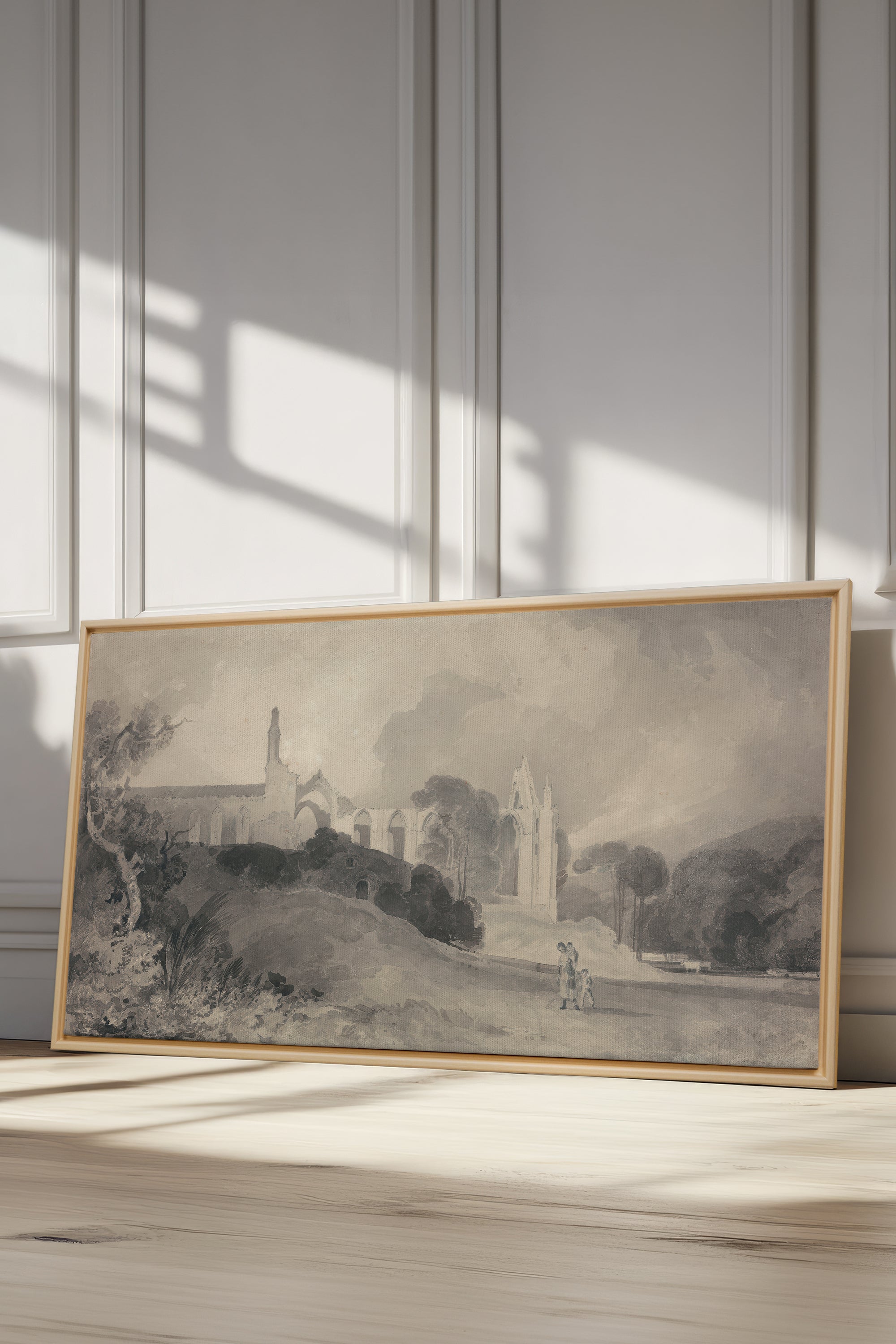 VESTIGES VOILÉS toile étirée - Oeuvre d'art unique pour une décoration intérieure élégante