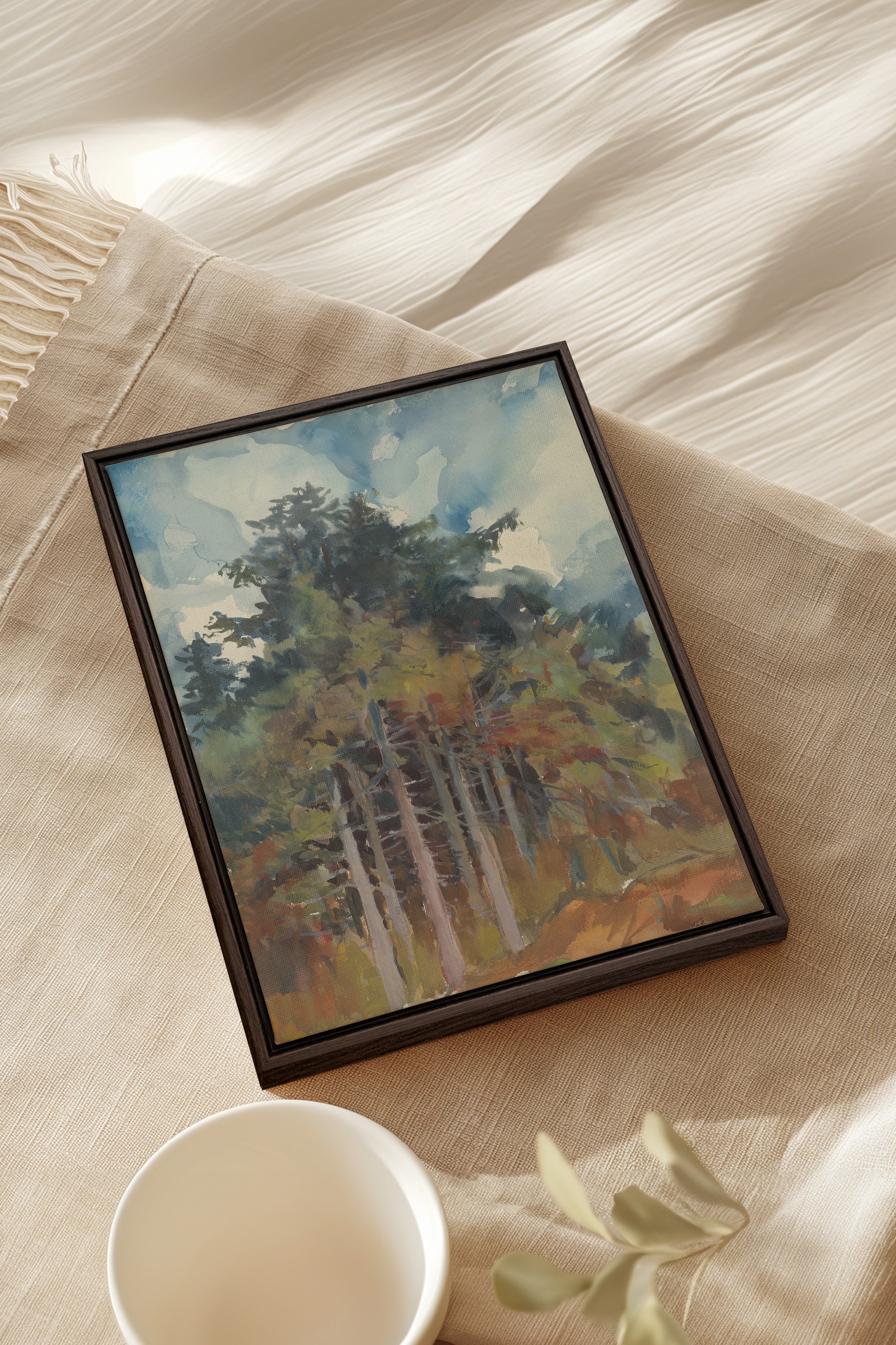 WILD GROVE Toile Étirée Artisanale - Œuvre Sur Toile Étirée