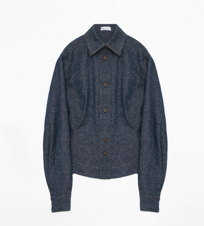 Berlin Afternoon Tea Waist Shirt - Refreshing Breathable Twill Linen Deconstructed Silhouette Old Money Style Top - Shopthatapp.ca