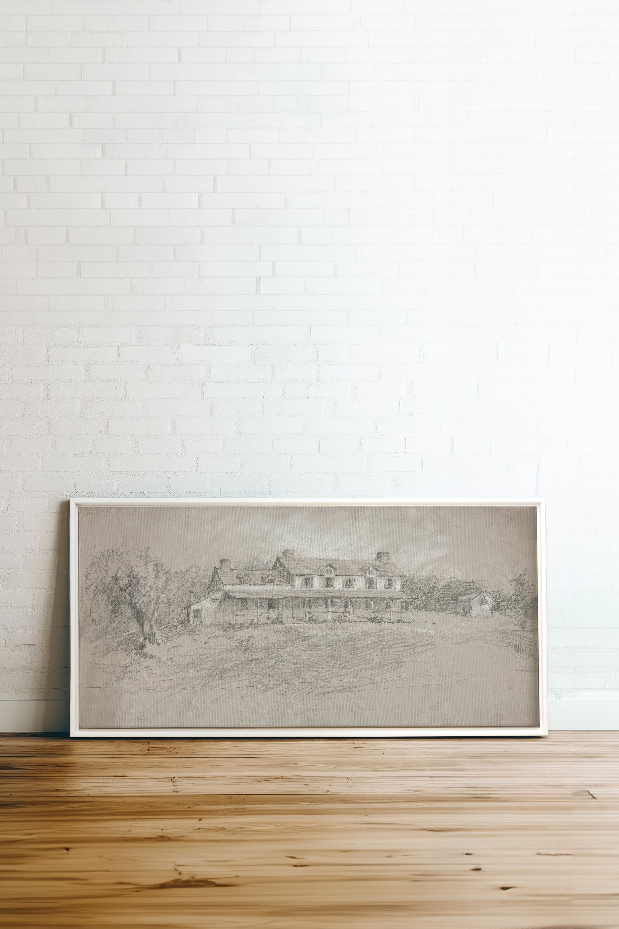 SHADOWED HOUSE Art Print | Oeuvre sur toile étirée