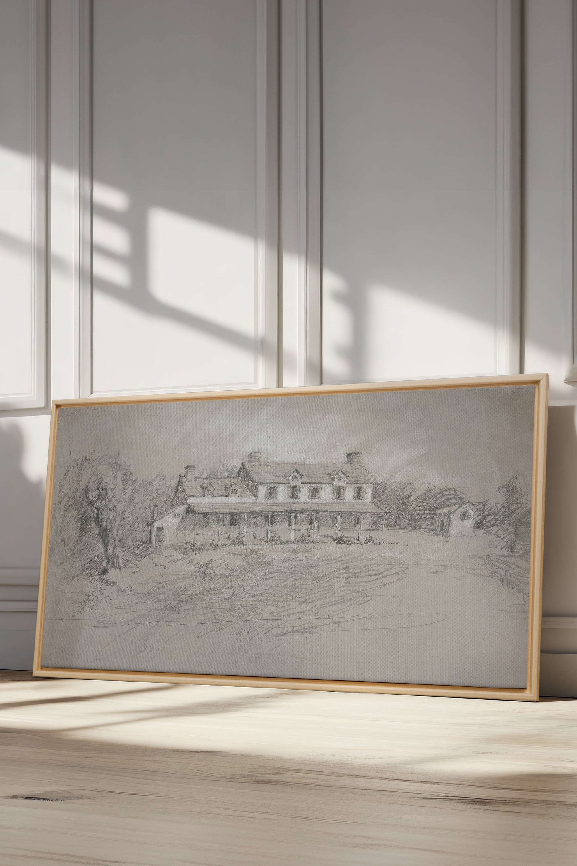 SHADOWED HOUSE Art Print | Oeuvre sur toile étirée