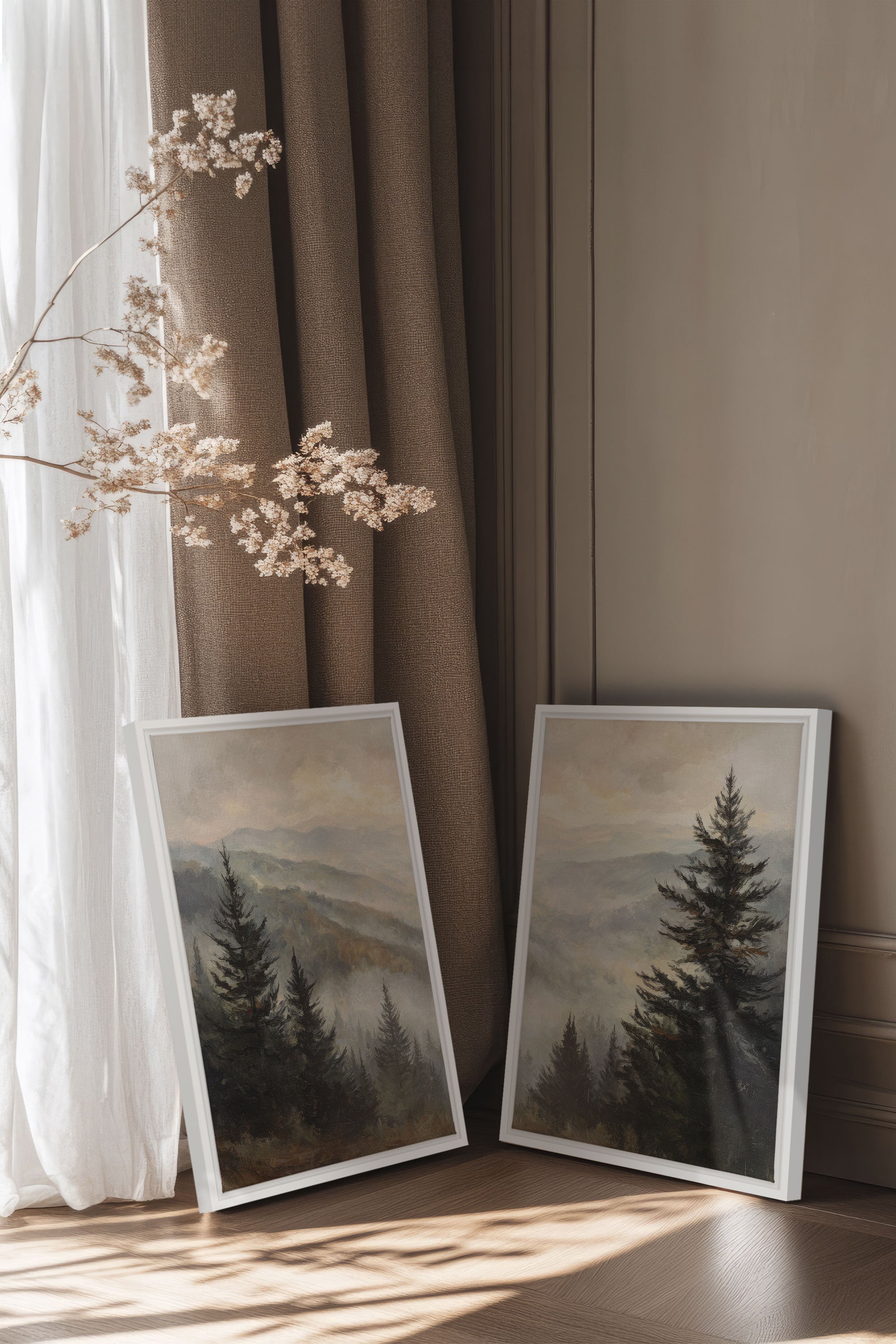 ECHOES IN THE MIST ARTWORK - Stunning 2 Piece Stretched Canvas Set