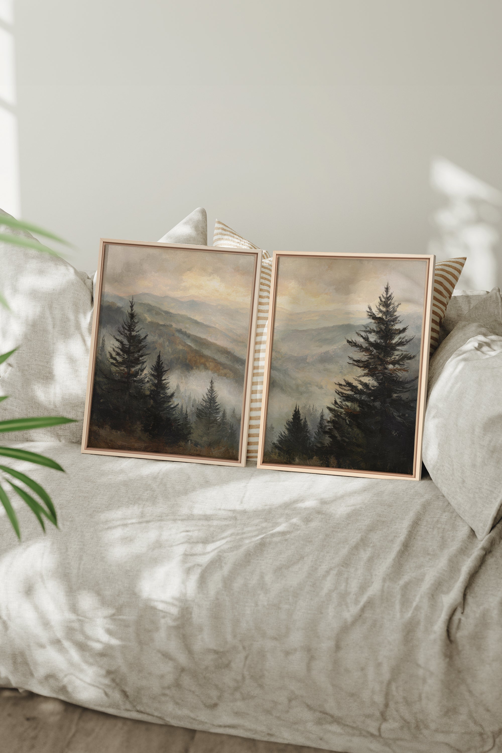 ECHOES IN THE MIST ARTWORK - Stunning 2 Piece Stretched Canvas Set