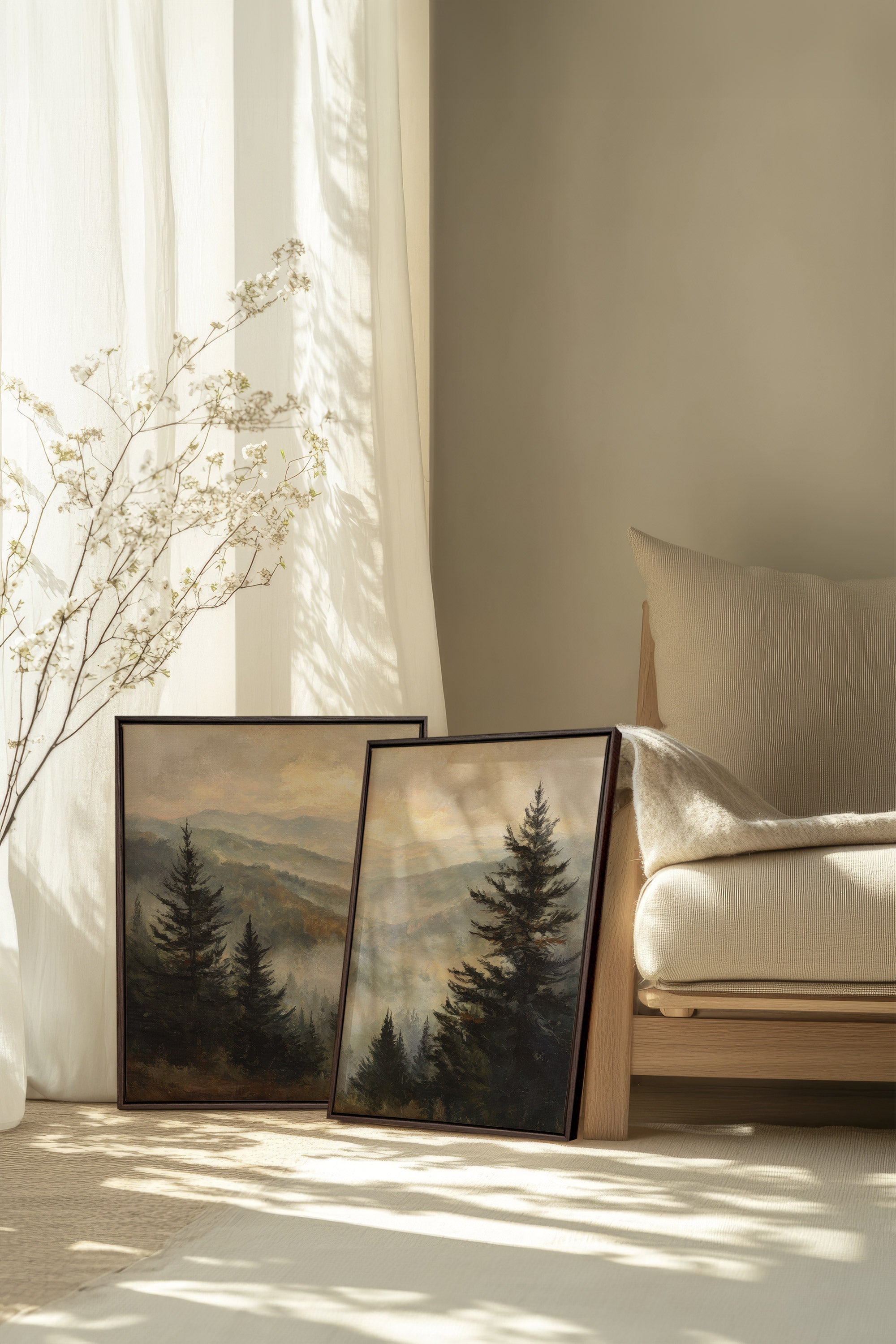 ECHOES IN THE MIST ARTWORK - Stunning 2 Piece Stretched Canvas Set