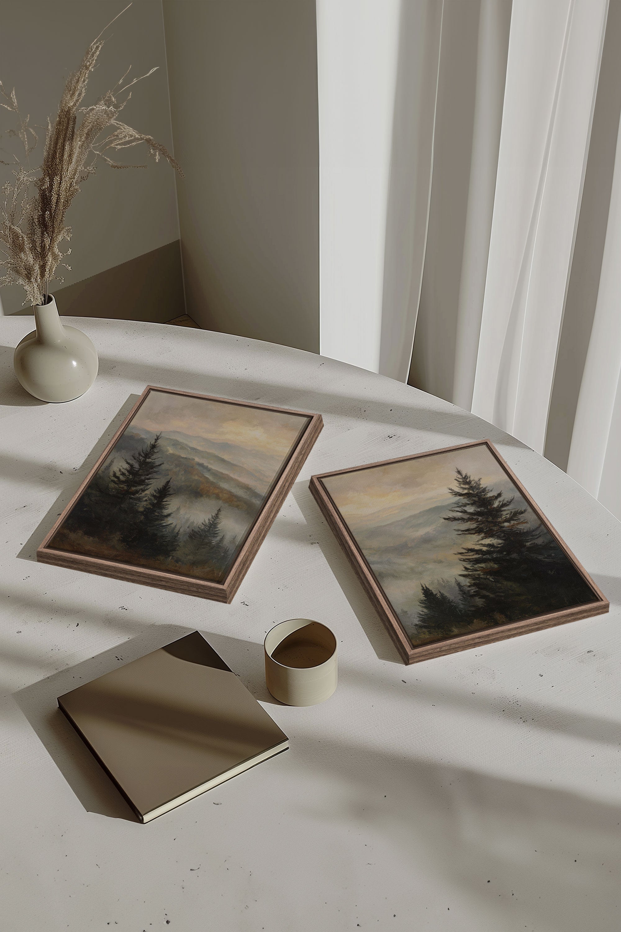 ECHOES IN THE MIST ARTWORK - Stunning 2 Piece Stretched Canvas Set