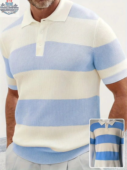 Mens Clothing Summer Fashion Lapel Sweater Short Sleeve Men Clothing Men Wears - Shopthatapp.ca