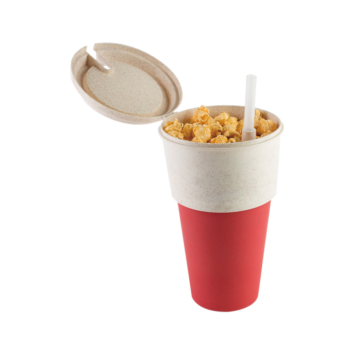 All-in-One Snack and Drink Cup (16 oz) - BPA-Free Bamboo, Eco-Friendly, Dishwasher-Safe