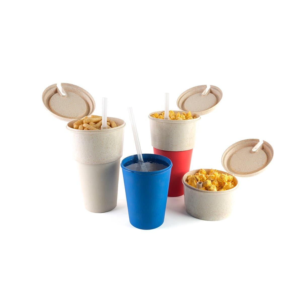 All-in-One Snack and Drink Cup (16 oz) - BPA-Free Bamboo, Eco-Friendly, Dishwasher-Safe