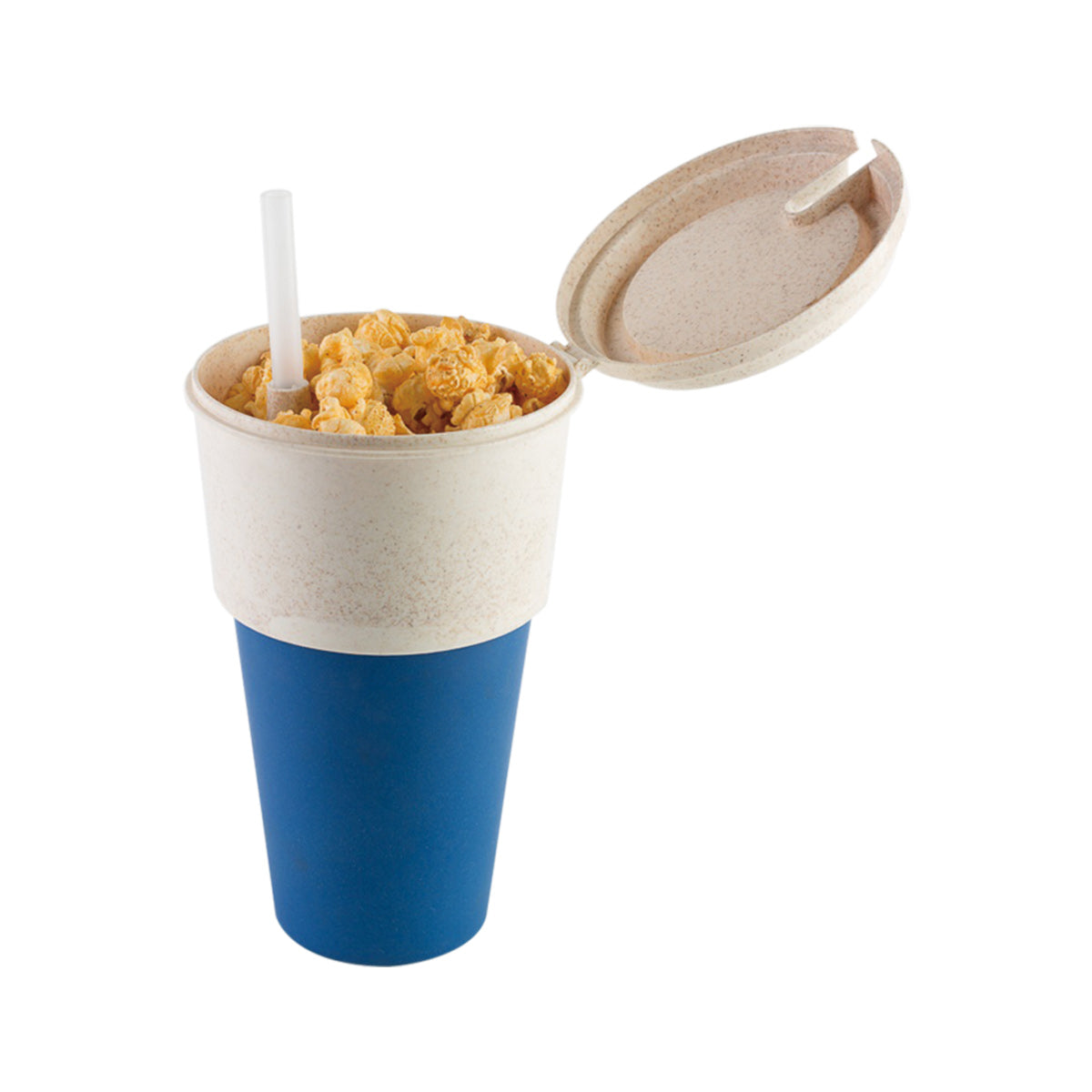 All-in-One Snack and Drink Cup (16 oz) - BPA-Free Bamboo, Eco-Friendly, Dishwasher-Safe