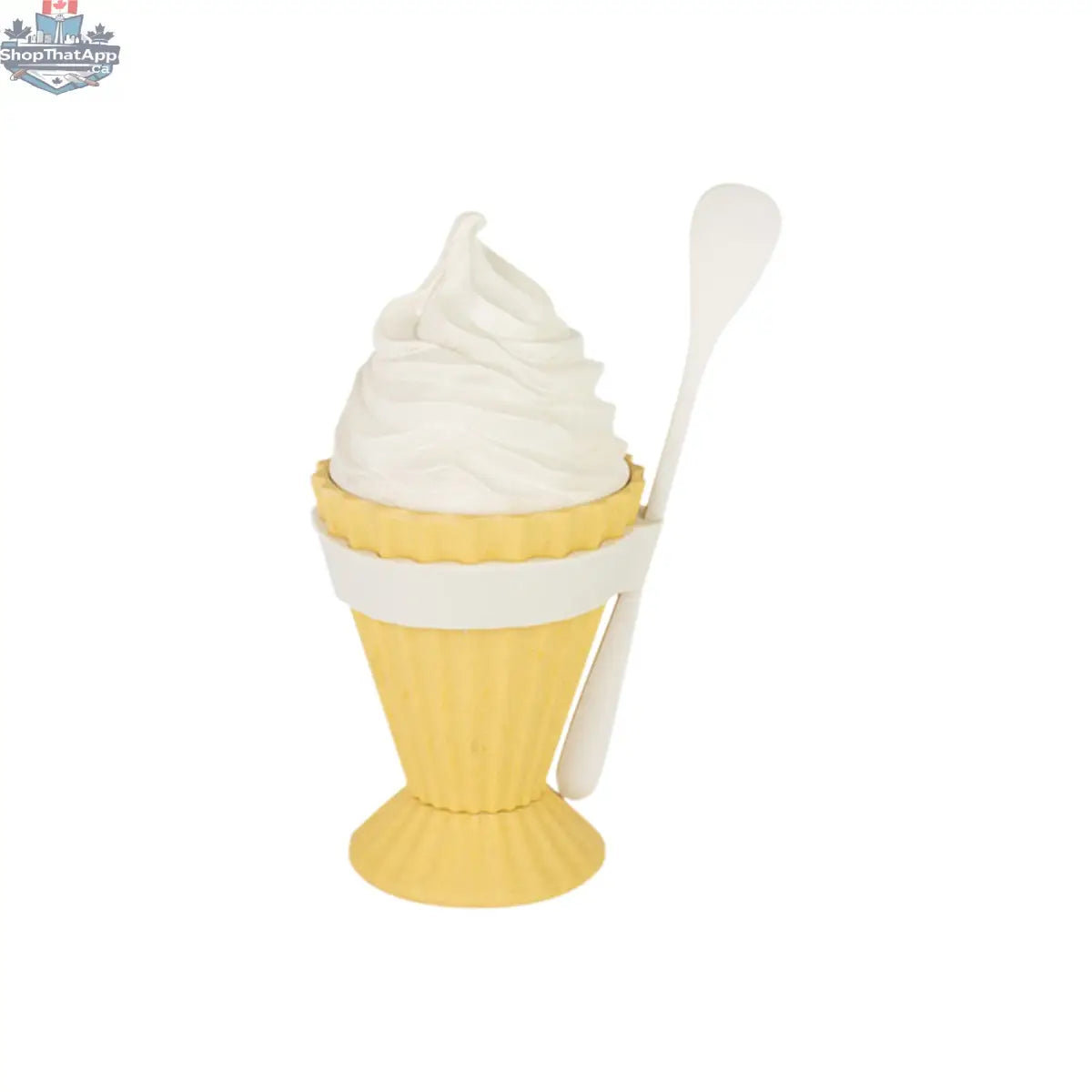 Eco-Friendly Ice Cream Cup with Spoon - Enjoy Your Treats Responsibly - Shopthatapp.ca