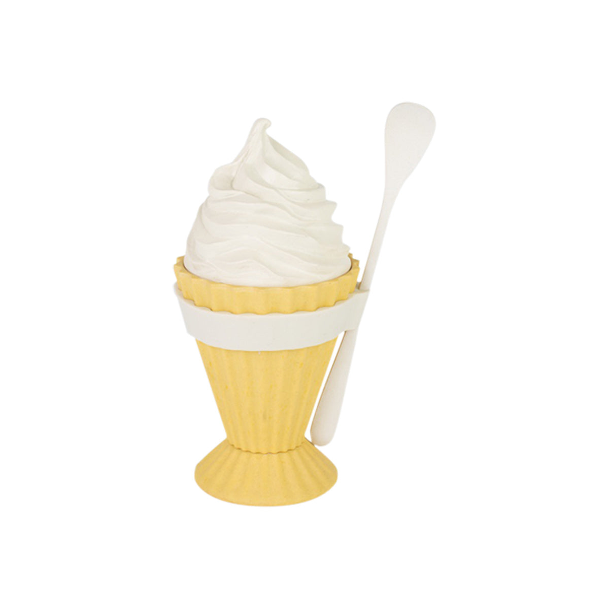 Eco-Friendly Ice Cream Cup with Spoon - Enjoy Your Treats Responsibly
