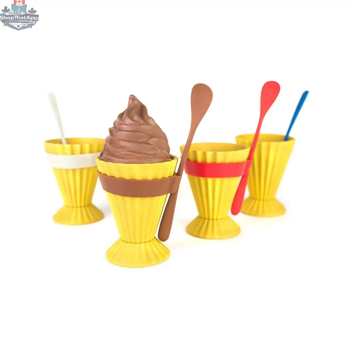 Eco-Friendly Ice Cream Cup with Spoon - Enjoy Your Treats Responsibly - Shopthatapp.ca