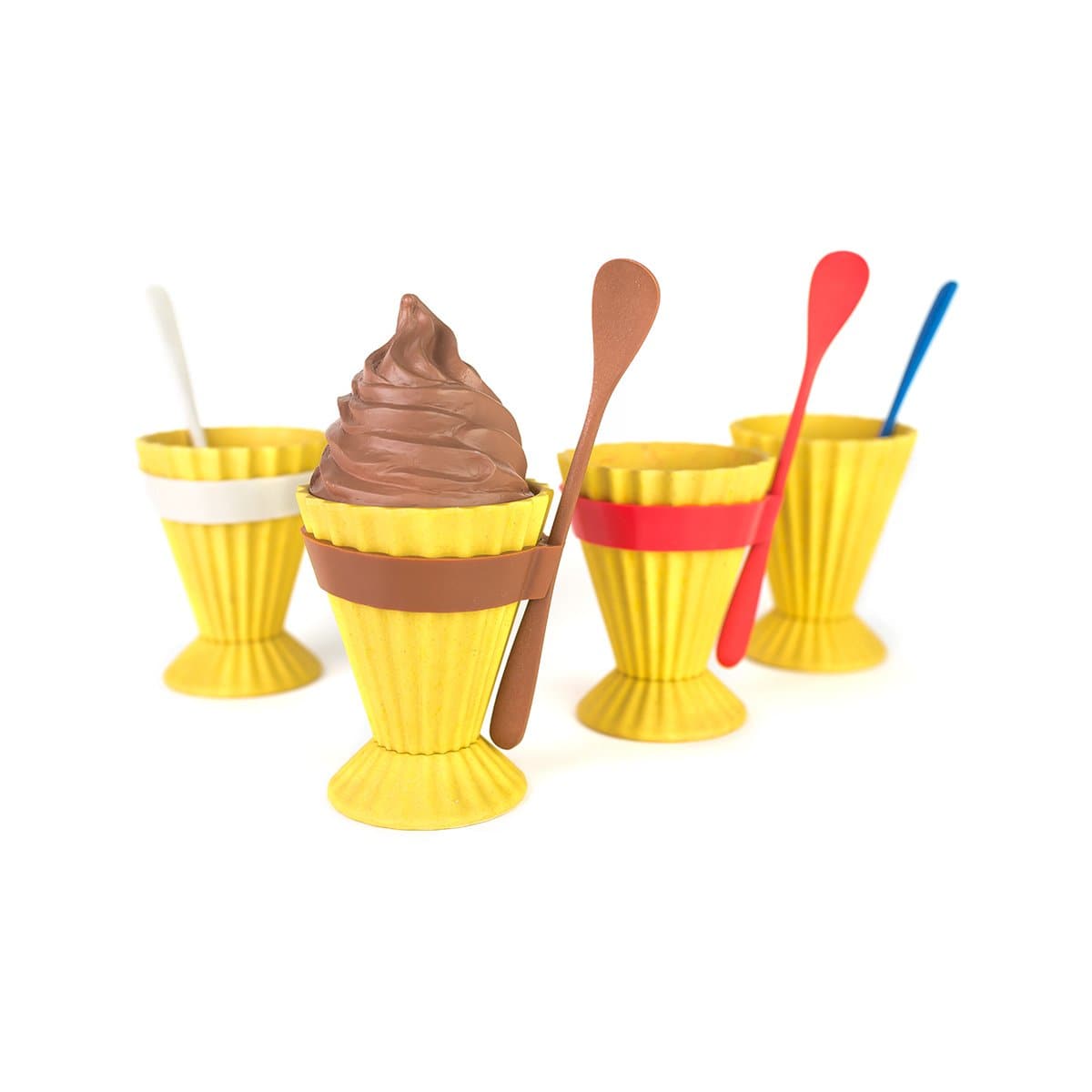 Eco-Friendly Ice Cream Cup with Spoon - Enjoy Your Treats Responsibly