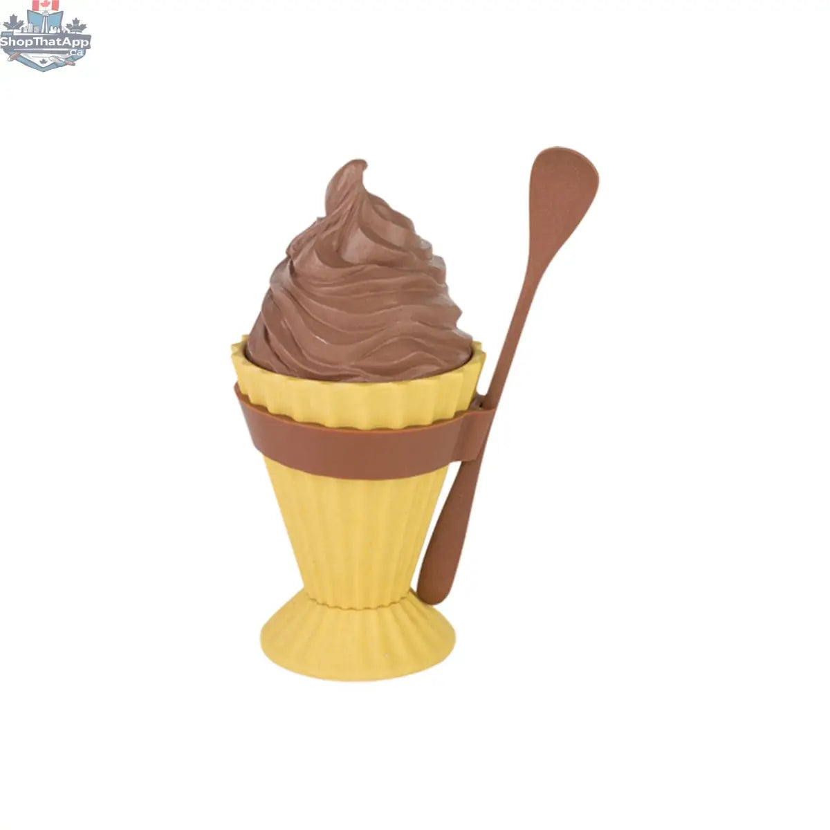 Eco-Friendly Ice Cream Cup with Spoon - Enjoy Your Treats Responsibly - Shopthatapp.ca